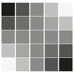Gray gradient palette. Shades of gray. Color swatch vector. Monochrome design.