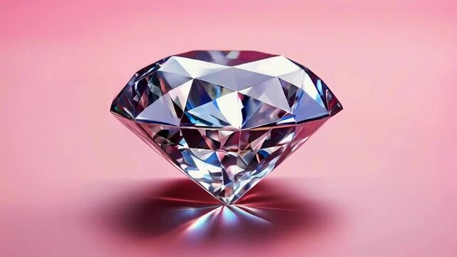 diamond with Pink background