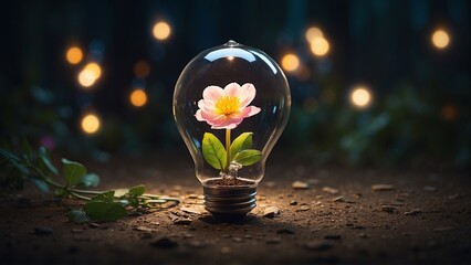 flowers in a glass vase