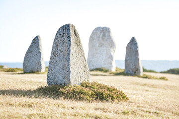 Ancient Stone Megaliths in a Field
