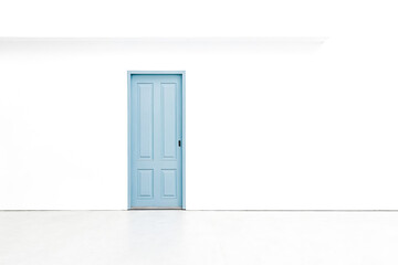 Light Blue Door in White Wall