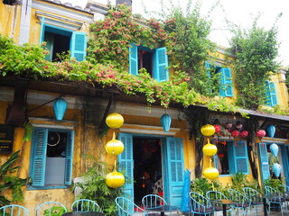 The streets of Hoi An Old town with many lanterns