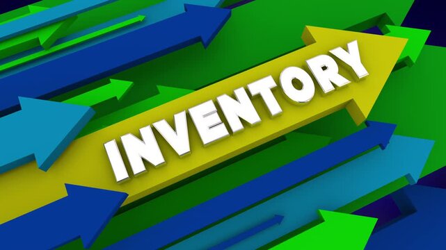 Inventory Supply Demand Products Merchandise Store Arrows Up Increase 3d Animation