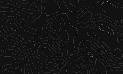 Abstract topographic contour map concept, cartography geographic terrain pattern design, topo wavy black and white mountain surface, liquid line art background animation