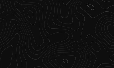 Abstract topographic contour map concept, cartography geographic terrain pattern design, topo wavy black and white mountain surface, liquid line art background animation