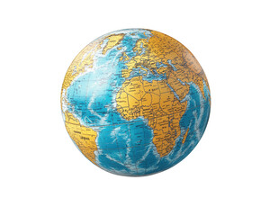 A globe isolated on white transparent background