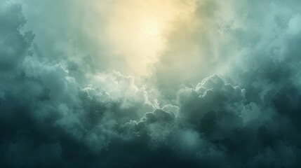 Moody Clouds with Glowing Sunlight