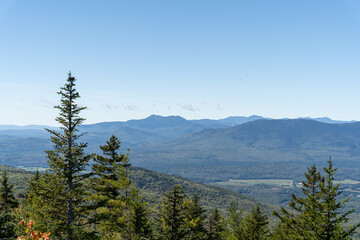 A beautiful view of mountains in White Mountain National Forest.