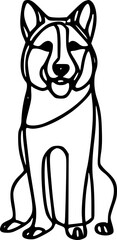 dog line art illustration
