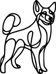 dog line art illustration