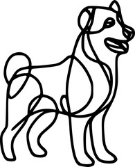 dog line art illustration