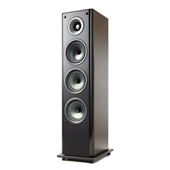 audio tower speaker isolated on white background