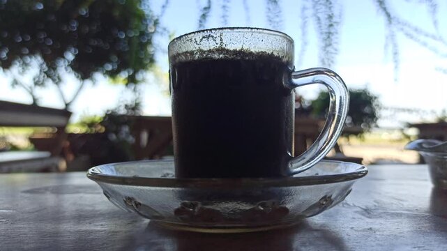 hot coffee rady to drink