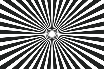 Radial sunburst stripes vector, Sunburst element radial stripes, Abstract black and white sunburst light background, Sunburst vector element