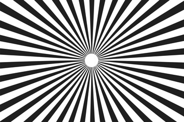 Radial sunburst stripes vector, Sunburst element radial stripes, Abstract black and white sunburst light background, Sunburst vector element