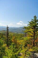 A beautiful view of mountains in White Mountain National Forest.
