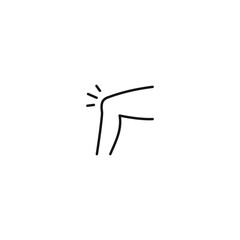 Knee icon vector. EPS 10 editable vector