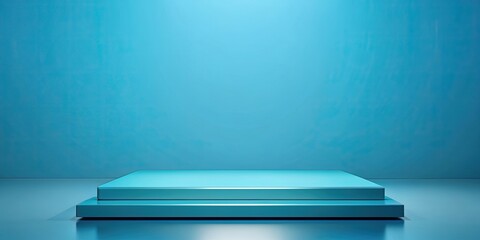 Eye-catching blue platform for product advertising , advertising, blue, platform, product, promotion, marketing