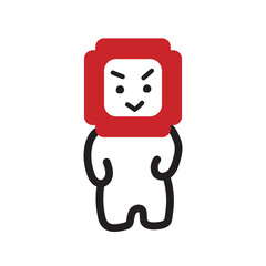 빨간색 의료로봇캐릭터(캐릭터+적십자)