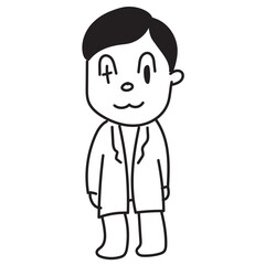 의사캐릭터(의사+남자+가운)