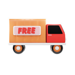 free delivery 3d icon and illustration
