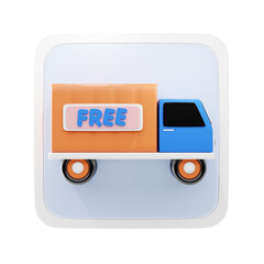 free delivery 3d icon and illustration