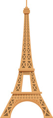 The eiffel tower is standing tall against a clear sky, showcasing its iconic structure