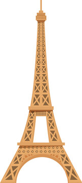 The eiffel tower is standing tall against a clear sky, showcasing its iconic structure