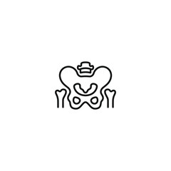 Pelvis icon vector. EPS 10 editable vector