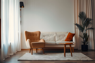 Living room minimalism architecture furniture cushion.