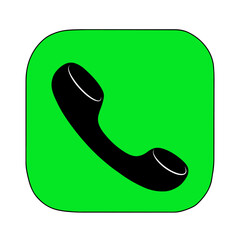 Phone call icon isolated on transparent png background. vector