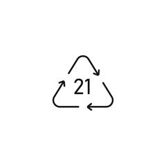 PAP plastic symbol icon vector. EPS 10 editable vector