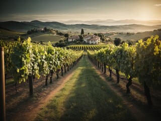 Fototapeta premium Vineyard in the wine region