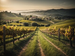 Fototapeta premium Vineyard in the wine region