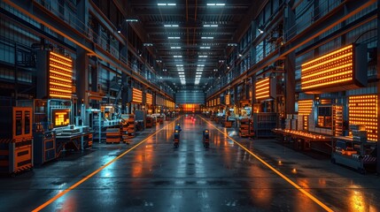 Fototapeta premium Futuristic Factory Interior