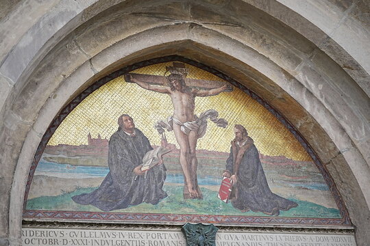 The torch above the refutation of Article 95 of Wittenberg, June 12, 2024