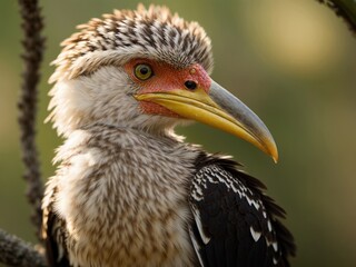 Obraz premium Yellow billed hornbill chick