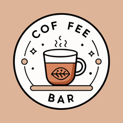 Logo coffee bar monoline style for your business
