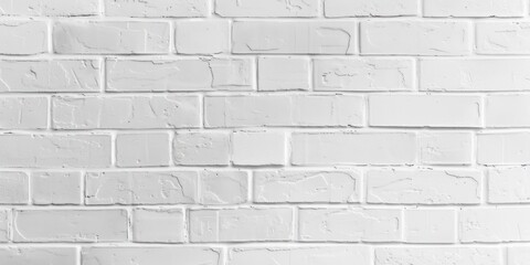 Obraz premium Seamless white brick wall, clean finish.