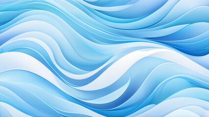 Obraz premium Abstract waves repeating in shades of blue, embodying fluidity and serenity, designed as digital art with smooth lines, gentle gradients, creating a peaceful atmosphere, seamless pattern