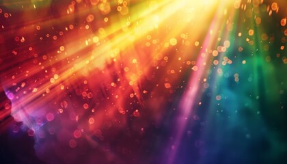 Bright and colorful blurred rainbow light refraction overlay effect Adds dynamic prism flare
