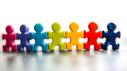 group of people holding a puzzle