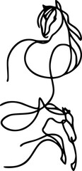 horse line art