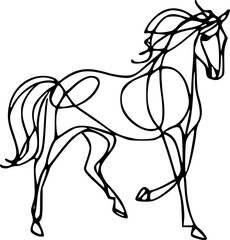 horse line art