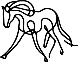 horse line art