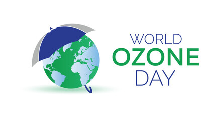 world ozone day is observed every year on September.Holiday concept background, placard, banner design template Vector illustration background design.