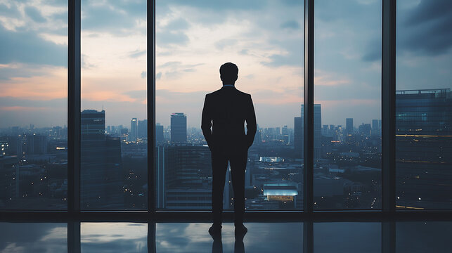  concept of lonely success businessman 