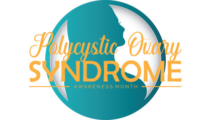 Polycystic Ovary Syndrome Awareness Month is observed every year on September.Holiday concept background, placard, banner design template Vector illustration background design.