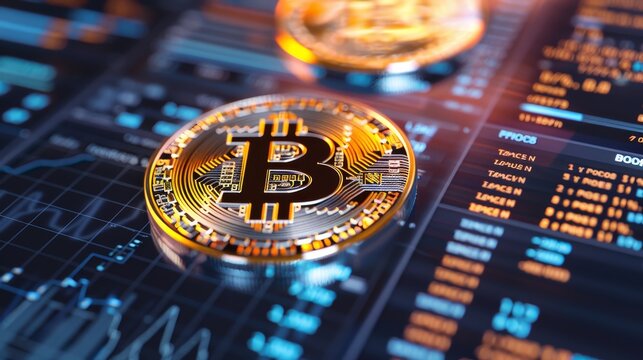 Cryptocurrency transaction records and accounting entries digital display, focus on object coverage, deep depth of field, copy space.