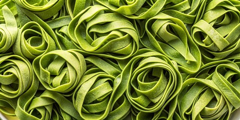 Green spinach tagliatelle pattern background, spinach, tagliatelle, pasta, green, Italian cuisine, food texture, vegetarian